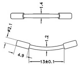 drawing of eyeglass memory bridge