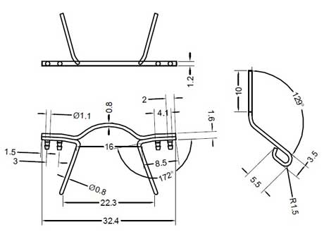 drawing of memory bridge for optical frame