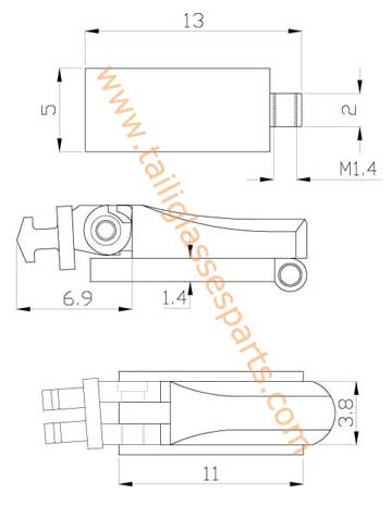 easily installed spring hinge for wooden sunglasses