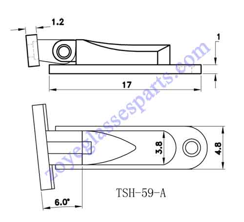 easily installed spring hinge for wooden sunglasses