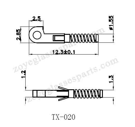 spring inserts for eyeglass