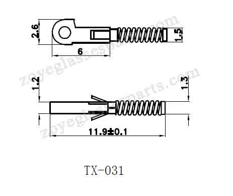 spring inserts for eyeglass