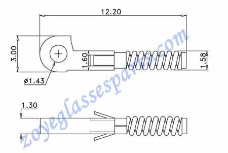 spring inserts for eyeglass