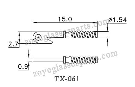 spring inserts for eyeglass