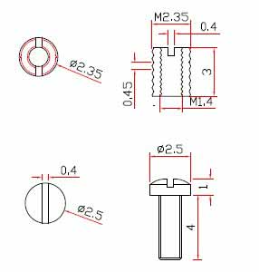 2.85mm eyeglass spacers