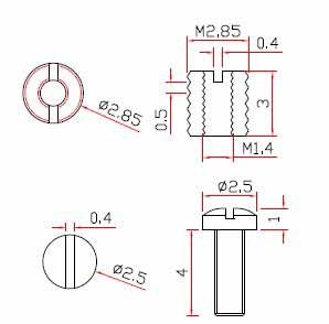 2.85mm eyeglass spacers