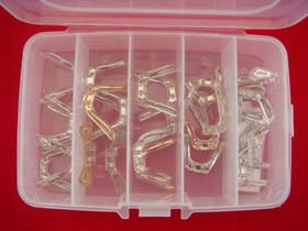 one kit including 5 popular nose bridge pads models,silver or gold color available