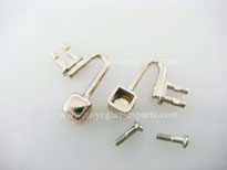 nose pad arms for aluminum,wood eyeglases